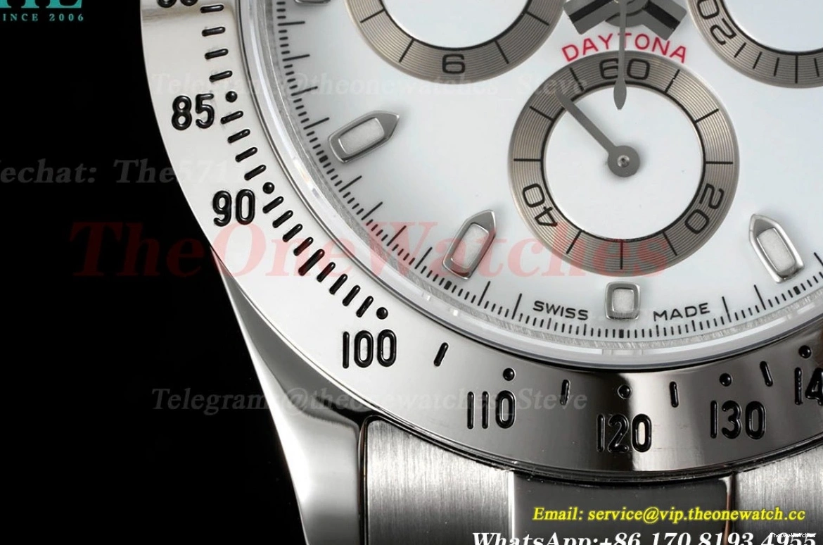 SS White WF Dial Daytona A7750 316L 116520 SS 0424